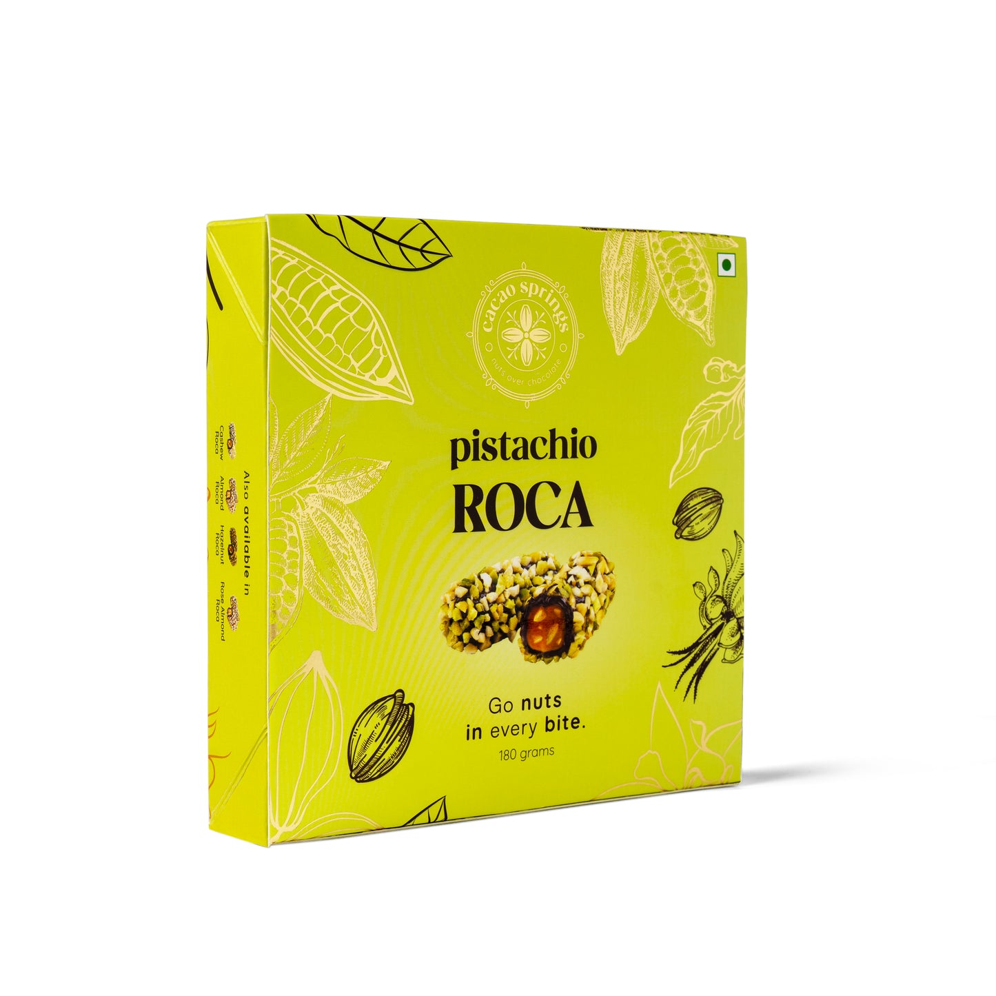 Cacao Springs Pistachio Roca 180gm(15pcs)