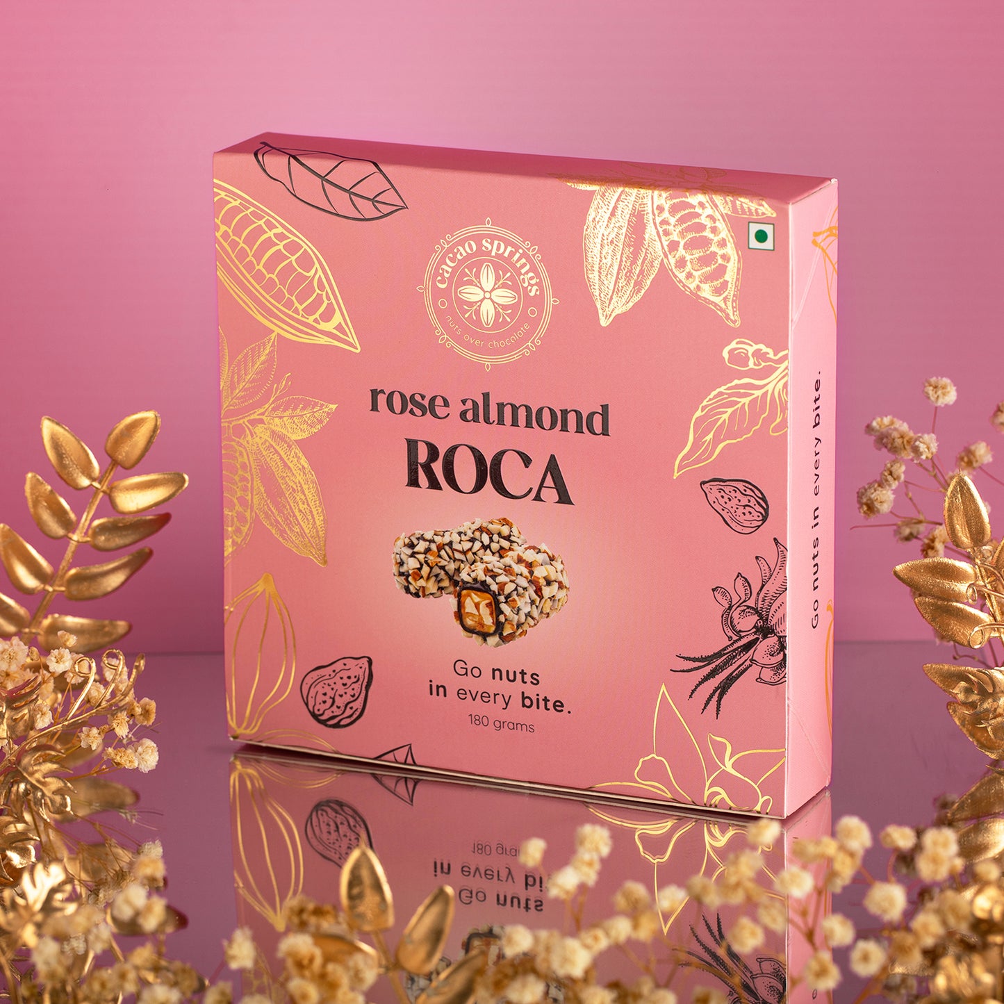 Cacao Springs Rose Almond Roca 180gm(15pcs)