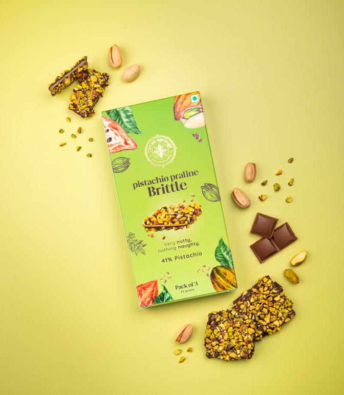 Cacao Springs Pistachio Praline Brittle 3pc